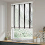 ColorizedZoom Arctic Gloss & Jet Wooden Blind - 50mm Slat 3354