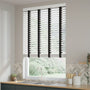 ColorizedZoom Arctic Gloss & Jet Wooden Blind - 50mm Slat 3354