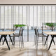 Colorized Contract Tampa Cool White & Silver Faux Wood Blind - 50mm Slat 3357