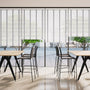 Colorized Contract Tampa Cool White & Silver Faux Wood Blind - 50mm Slat 3357