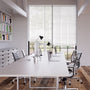 Colorized Contract Atlanta Bright White & Igloo Faux Wood Blind - 50mm Slat 3361