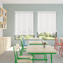 Colorized Contract Atlanta Icy White & Igloo Faux Wood Blind - 50mm Slat 3363