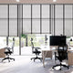 Colorized Contract Atlanta Warm Grey & Midnight Faux Wood Blind - 50mm Slat 3364