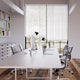 Colorized Contract Atlanta Bright White & Igloo Faux Wood Blind - 50mm Slat 3361