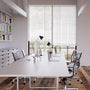 Colorized Contract Atlanta Bright White & Igloo Faux Wood Blind - 50mm Slat 3361