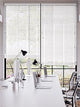 ColorizedZoom Contract Atlanta Bright White & Igloo Faux Wood Blind - 50mm Slat 3361