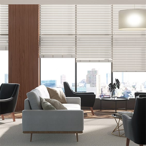 Colorized Contract Atlanta Flint Grain Faux Wood Blind - 50mm Slat 3368