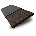 ColorizedSwatch Natural Bamboo Basalt & Anthracite Wooden Blind - 50mm Slat sample image 3371