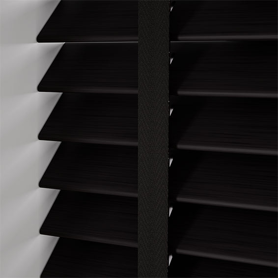 ColorizedPLA Natural Bamboo Midnight & Jet Wooden Blind - 50mm Slat 3372