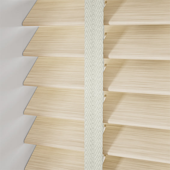 ColorizedPLA Natural Bamboo Sand & Ivory Wooden Blind - 50mm Slat 3373