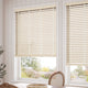 ColorizedZoom Natural Bamboo Sand & Ivory Wooden Blind - 50mm Slat 3373