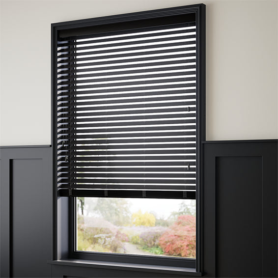 ColorizedZoom Natural Bamboo Midnight Wooden Blind - 50mm Slat
