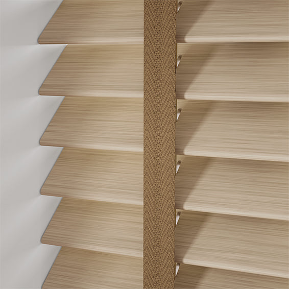 ColorizedPLA Natural Bamboo Driftwood & Praline Wooden Blind - 50mm Slat 3386