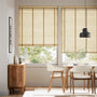 Colorized Natural Bamboo Jute & Praline Wooden Blind - 50mm Slat 3388