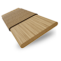 ColorizedSwatch Natural Bamboo Jute & Praline Wooden Blind - 50mm Slat sample image 3388