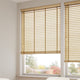 ColorizedZoom Natural Bamboo Jute & Praline Wooden Blind - 50mm Slat 3388