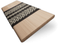 ColorizedSwatch Natural Bamboo Driftwood & Tapestry Sand Wooden Blind - 50mm Slat sample image
