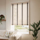 ColorizedZoom Natural Bamboo Driftwood & Tapestry Sand Wooden Blind - 50mm Slat