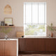 Colorized Brightest White & Chevron Stucco Wooden Blind - 50mm Slat 3391