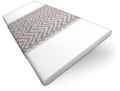 ColorizedSwatch Brightest White & Chevron Stucco Wooden Blind - 50mm Slat sample image 3391