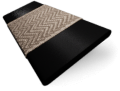 ColorizedSwatch Dark Storm & Chevron Basalt Wooden Blind - 50mm Slat sample image 3392