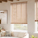 ColorizedZoom Chestnut & Chevron Tan Faux Wood Blind - 50mm Slat 3397