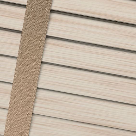 ColorizedPLA  Nordic Oak & Chevron Tan Faux Wood Blind - 50mm Slat 3398