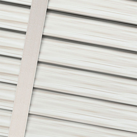 ColorizedPLA Birch Bark & Chevron Cream Faux Wood Blind - 50mm Slat 3400