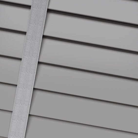 ColorizedPLA Harbour Grey & Chevron Silver Faux Wood Blind - 50mm Slat 3402