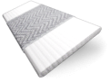 ColorizedSwatch Ice White & Chevron Silver Faux Wood Blind - 50mm Slat sample image 3403