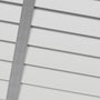 ColorizedPLA Pristine White & Chevron Silver Faux Wood Blind - 50mm Slat 3405