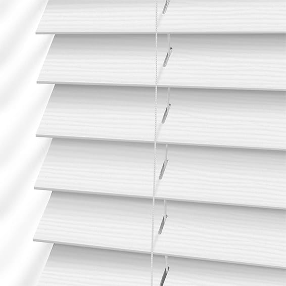 ColorizedPLA Dove White Faux Wood Blind - 50mm Slat 3406