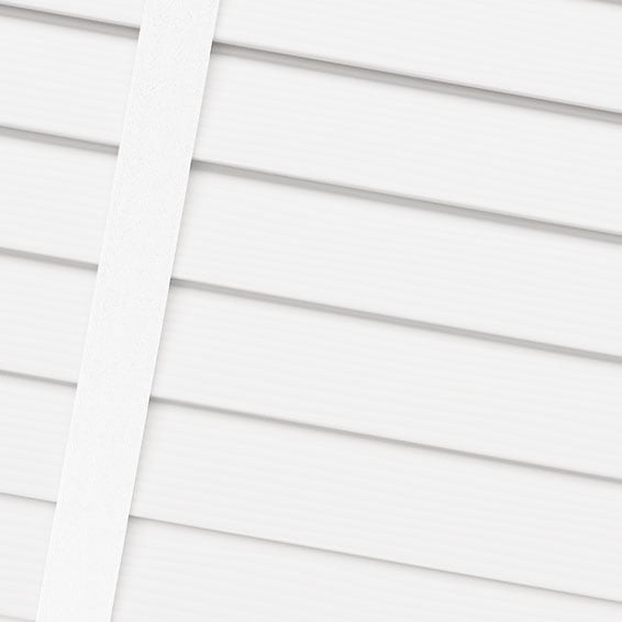 ColorizedPLA Dove White & Snow Faux Wood Blind - 50mm Slat 3407