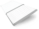 ColorizedSwatch Dove White & Snow Faux Wood Blind - 50mm Slat sample image 3407