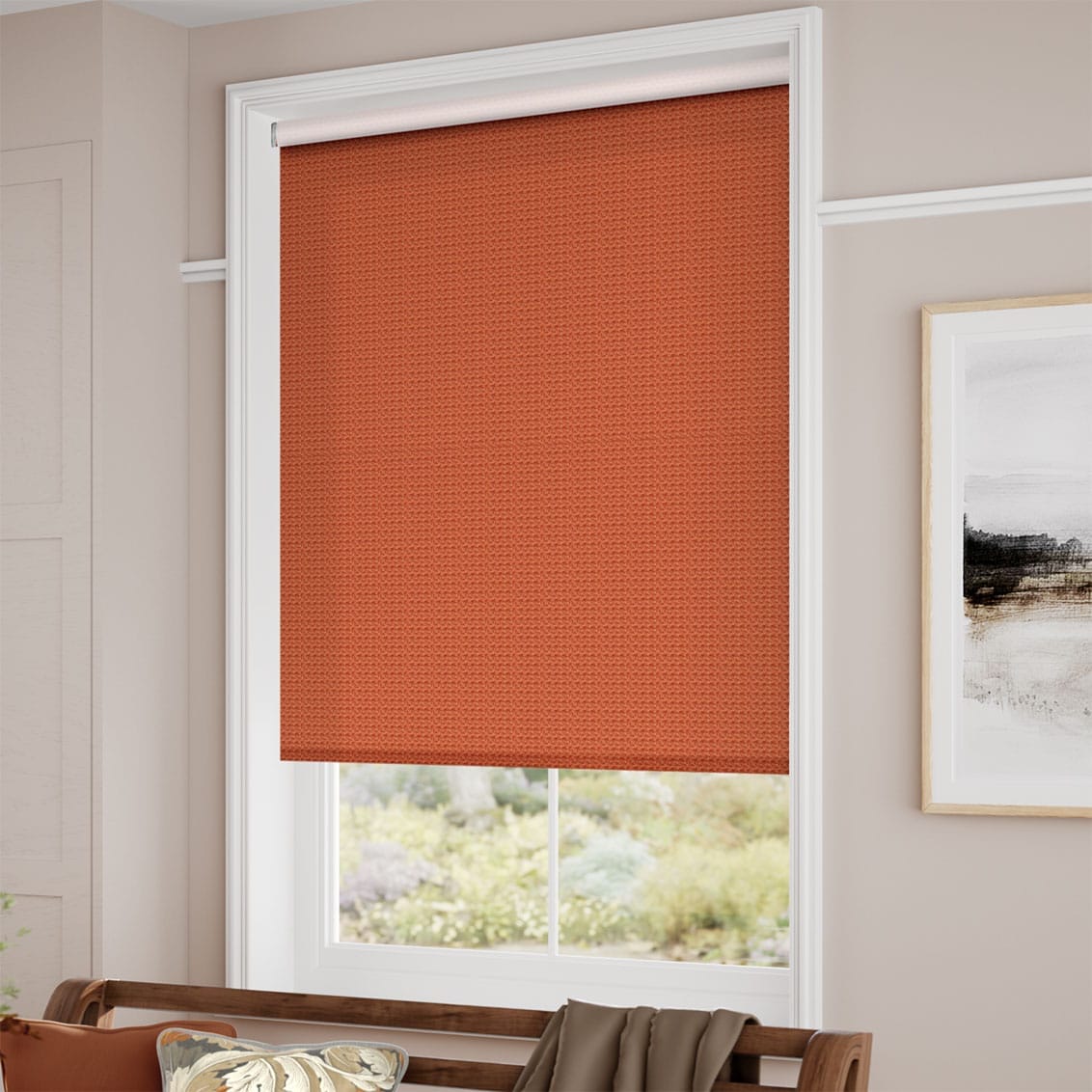 ColorizedZoom Choices Berber Pumpkin Roller Blind 3476