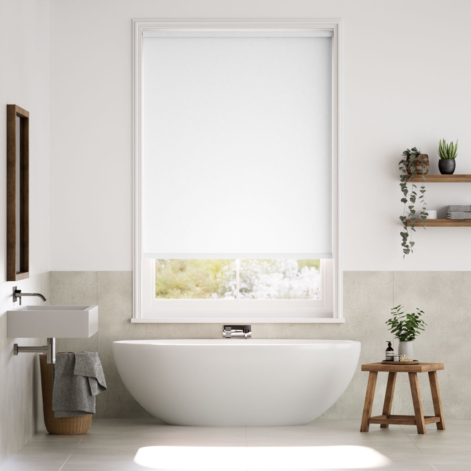 Colorized PVC Blackout White Roller Blind 3484