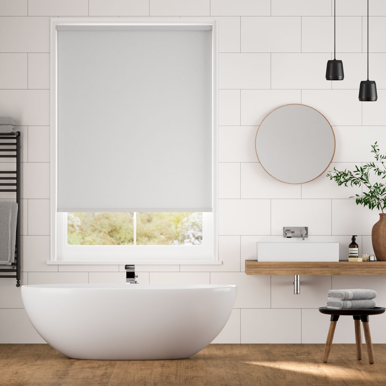 Colorized PVC Blackout Grey Roller Blind 3482