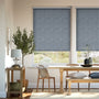 Colorized Fretwork Diamond Indigo Roller Blind 3507