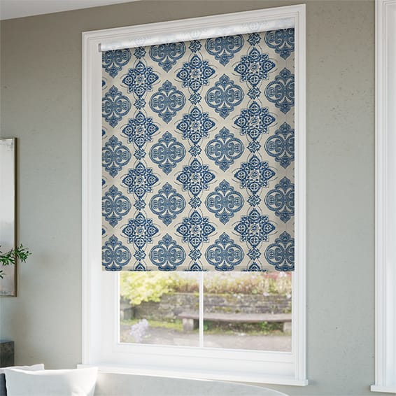 ColorizedZoom Choices Baroque Cobalt Blue Roller Blind 3508
