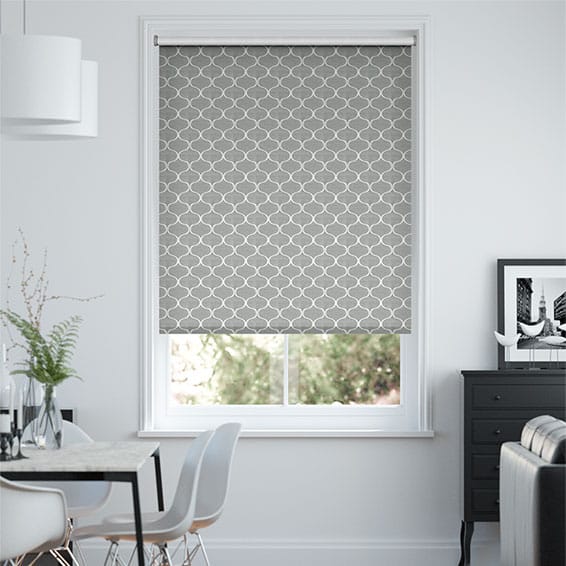 Colorized Sicilia Still Grey Blackout Roller Blind 3518