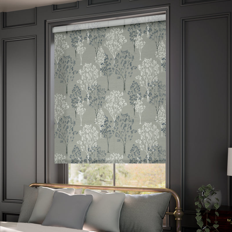 ColorizedZoom Slender Forest Moonlight Roller Blind 3552