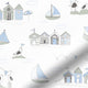 ColorizedPLA Splash Blackout Beach Hut Blue Roller Blind 3560