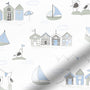 ColorizedPLA Splash Blackout Beach Hut Blue Roller Blind 3560