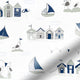 ColorizedPLA Splash Blackout Beach Hut Navy Roller Blind 3561