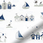 ColorizedPLA Splash Blackout Beach Hut Navy Roller Blind 3561