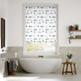Colorized Splash Blackout Beach Hut Navy Roller Blind 3561