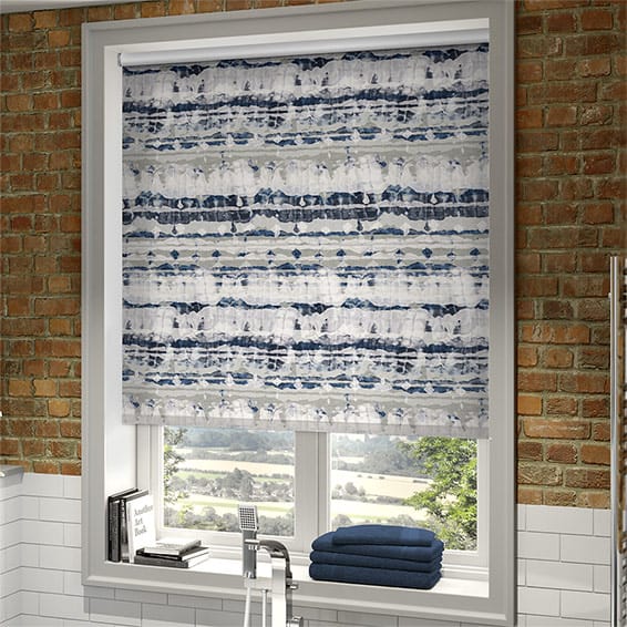 ColorizedZoom Splash Blackout Aguas Splash Blue Roller Blind 3592