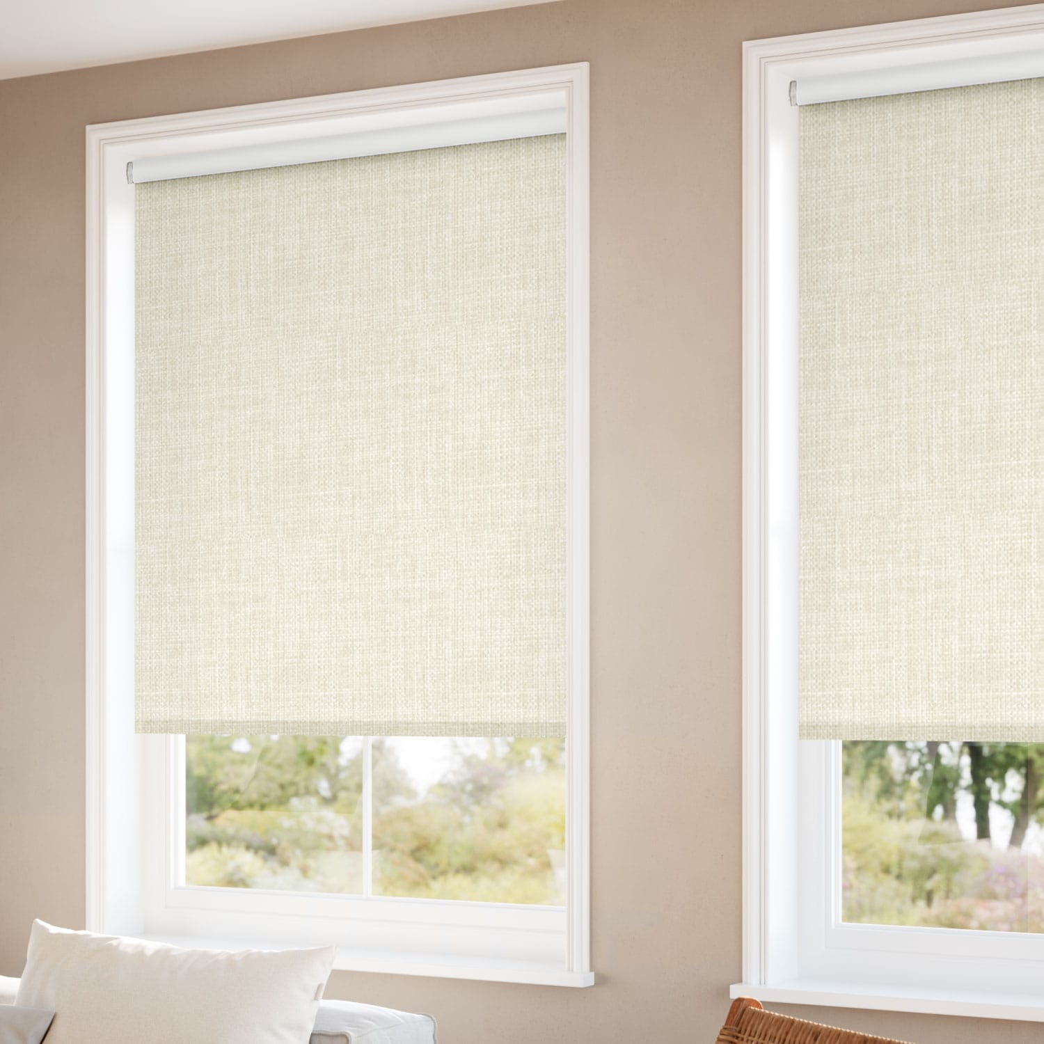 ColorizedZoom Moda Blackout Cream Roller Blind 3595