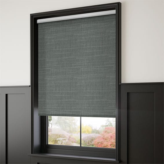 ColorizedZoom Concordia Blackout Slate Roller Blind 3605