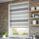 ColorizedZoom Choices Cardigan Stripe Linen Blue Horizon Roller Blind 3610